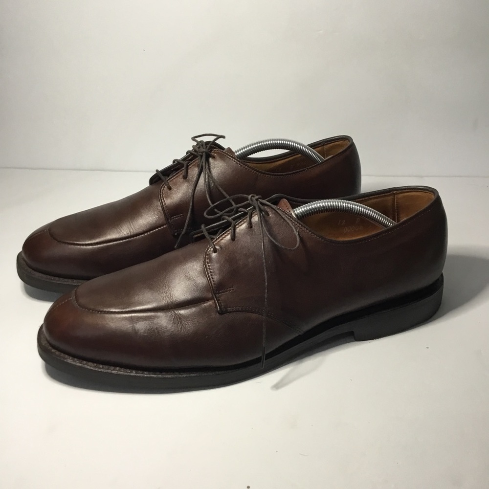 Allen Edmonds Men’s Brown Leather Kennett Split Toe Oxford Shoes Size 12D